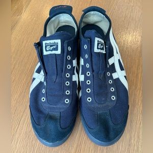 Onitsuka Tiger D3CON Navy laceless sneakers with white contrast trim US Size 12